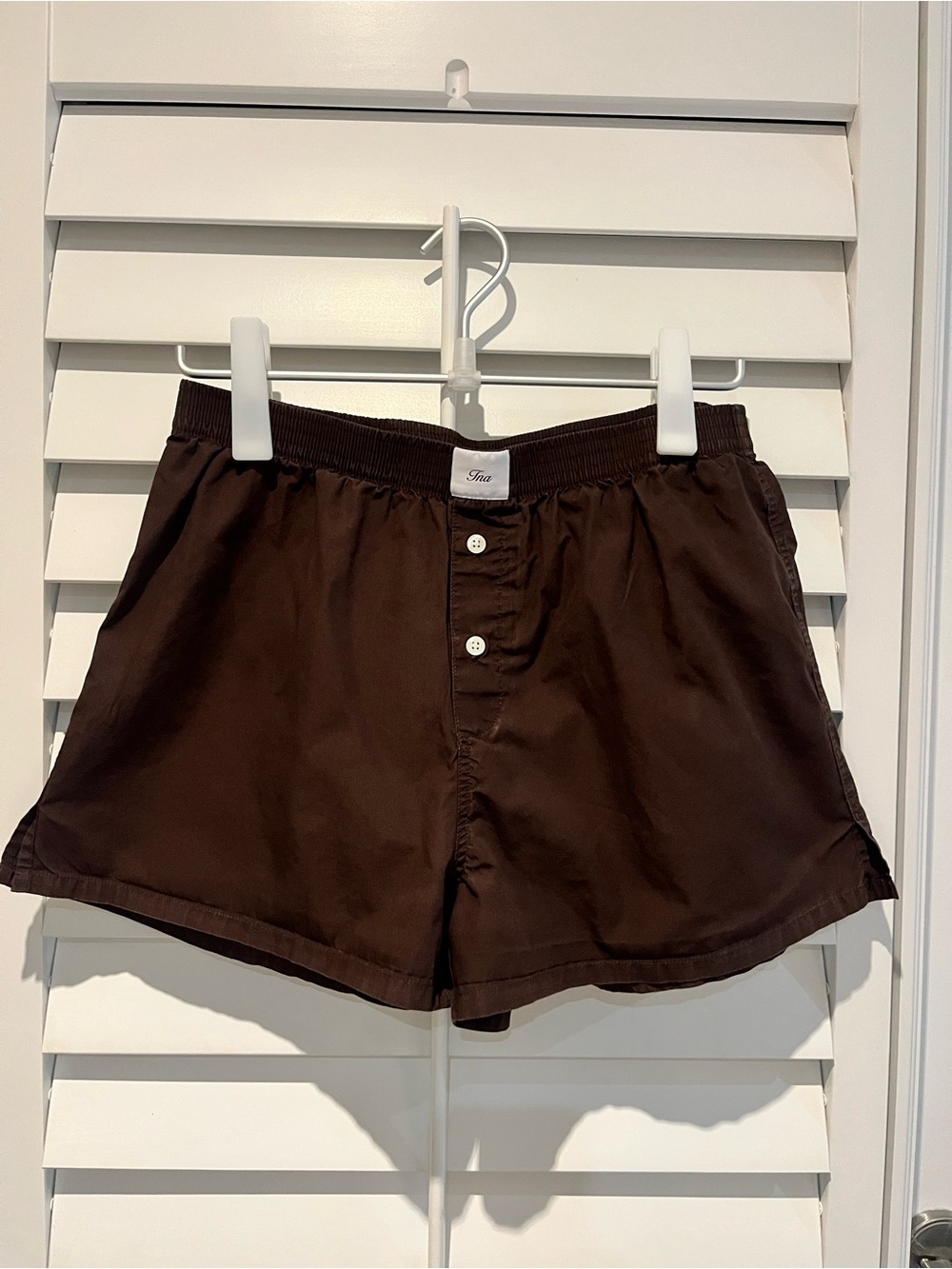 TNA Brown Women's Button-Front Athletic Shorts